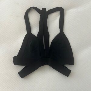 ALO Yoga Black Racerback Bra with Moderate Support